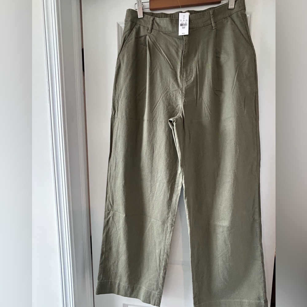 UpWest Olive Wide Leg Pants High-Waisted